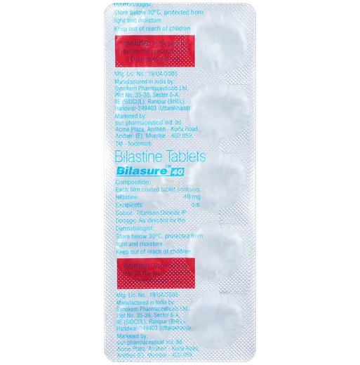 bilasure 40mg tablet 10's